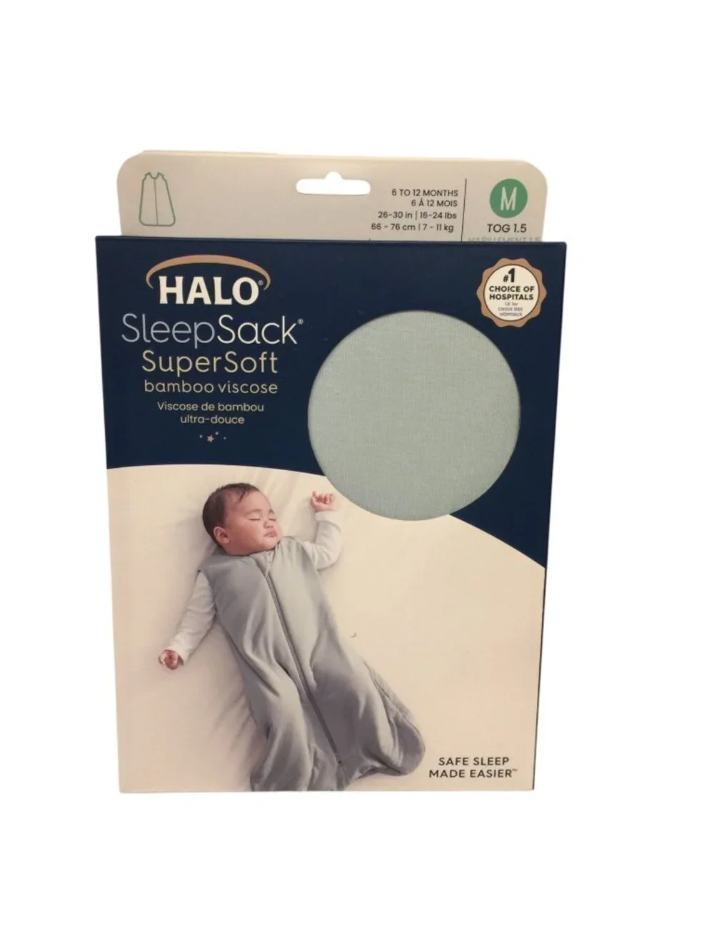 HALO Sleepsack 6-12 Months 1.5 TOG Light Blue